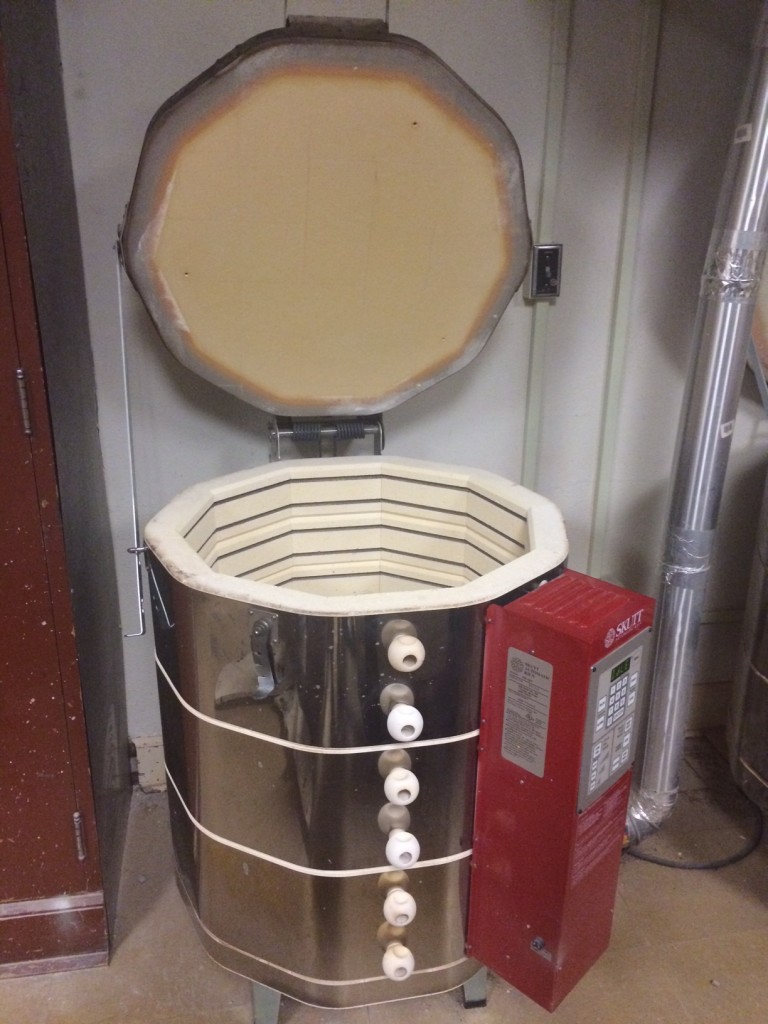 New kiln donated by the Art Guild. 